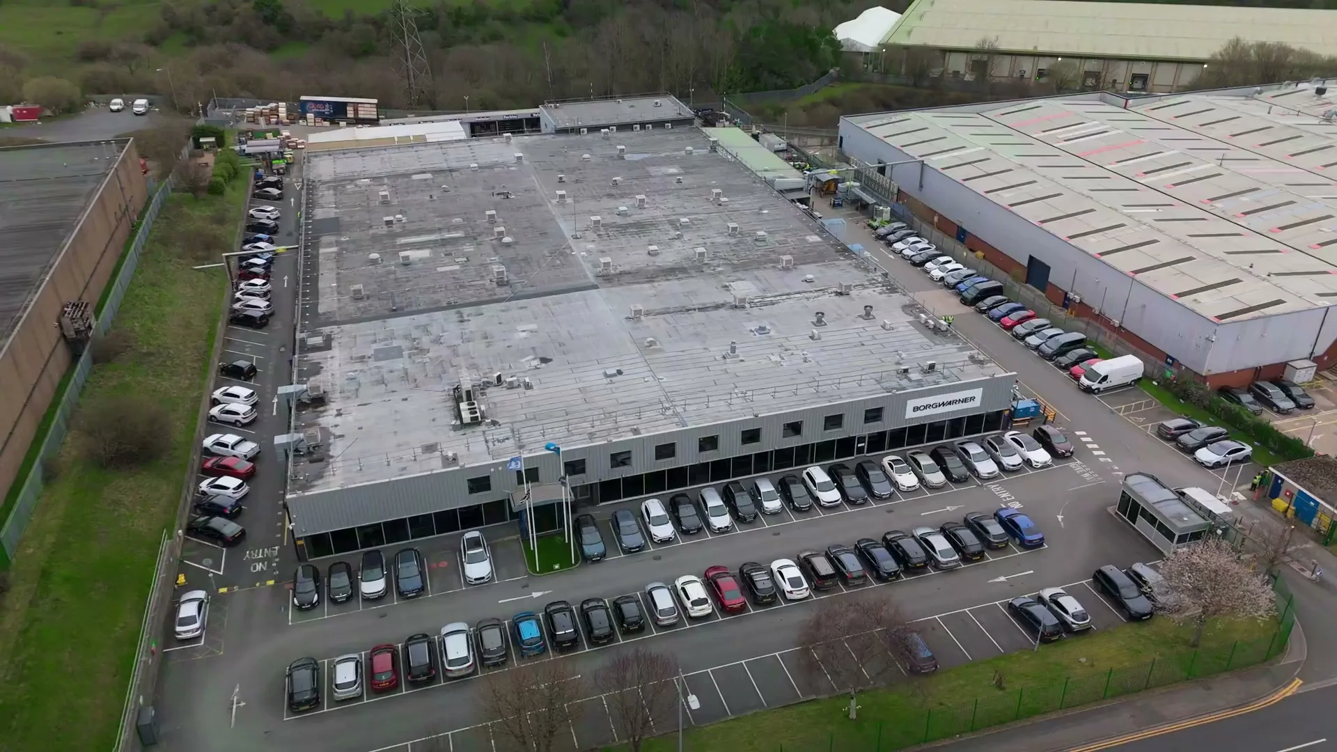 Commercial Industrial Campus Aerial View